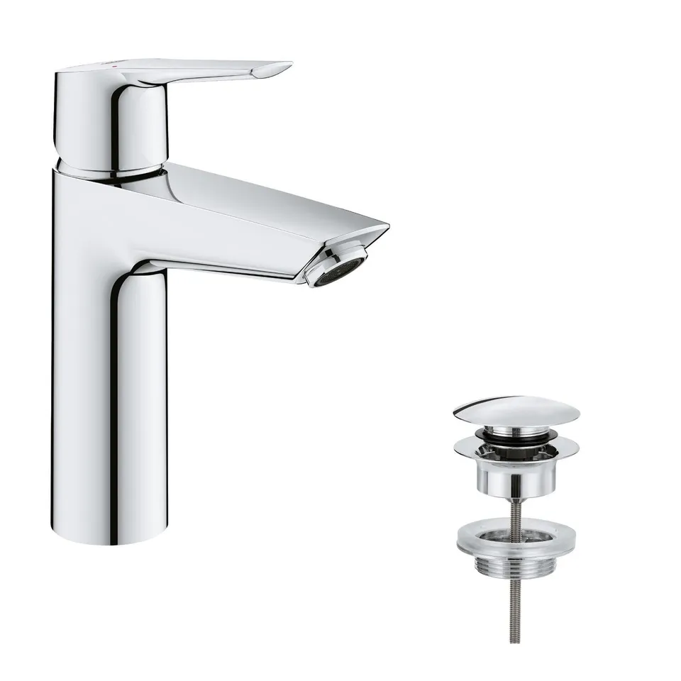 GROHE Start M miscelatore lavabo cromo con piletta EcoJoy