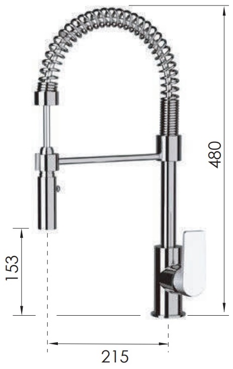 Vido GS39884P Profi miscelatore cucina monoforo con doccetta
