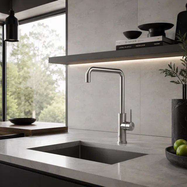 Sined Levante Quadro rubinetto cucina canna fucile inox