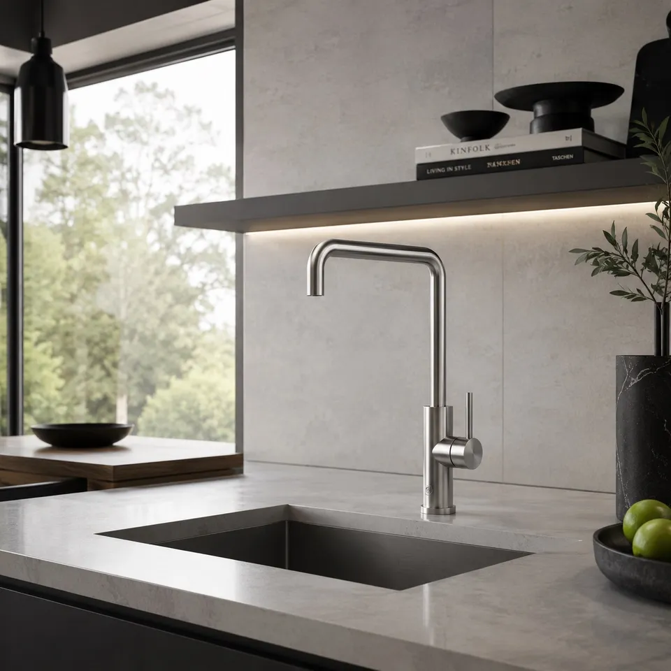 Sined Levante Quadro rubinetto cucina canna fucile inox