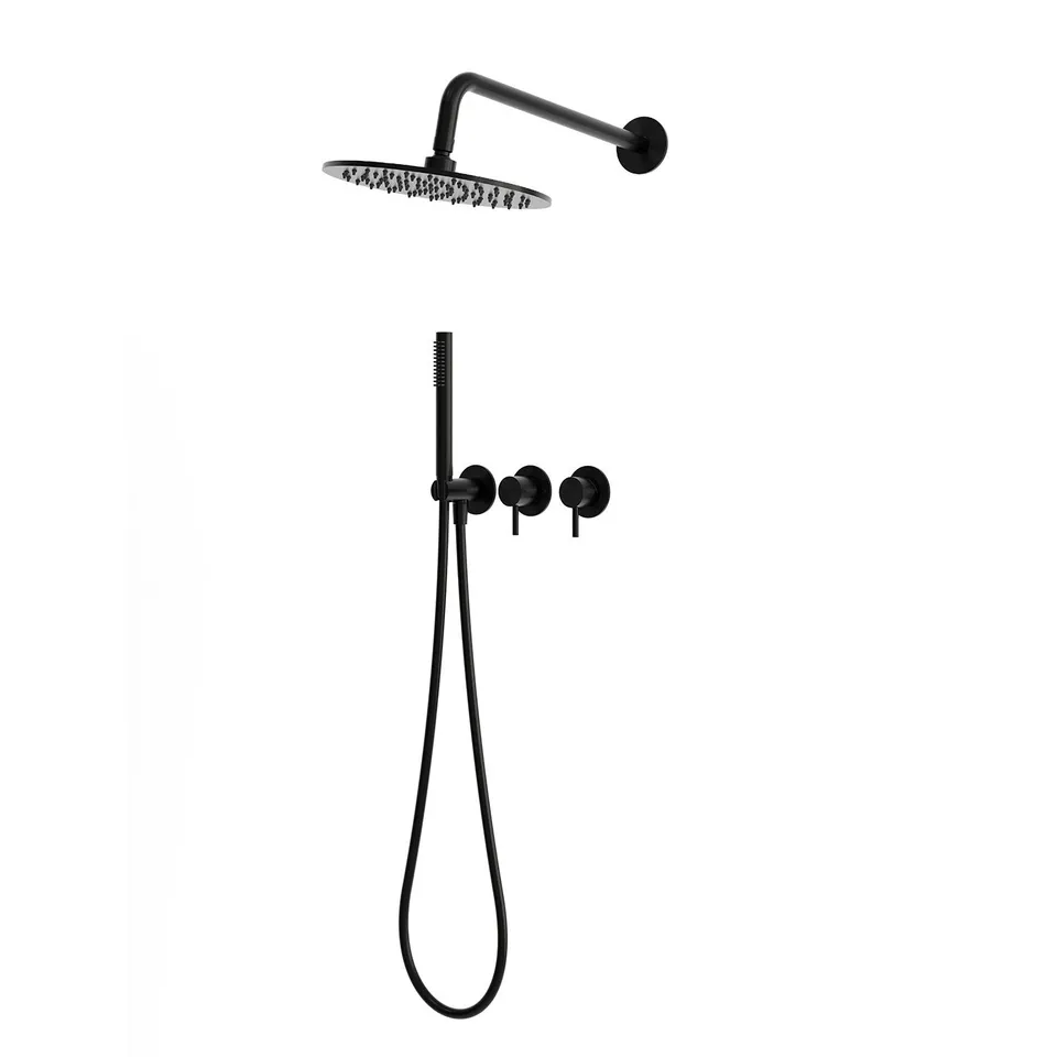 Sined kit doccia parete acqua fredda 25 cm nero