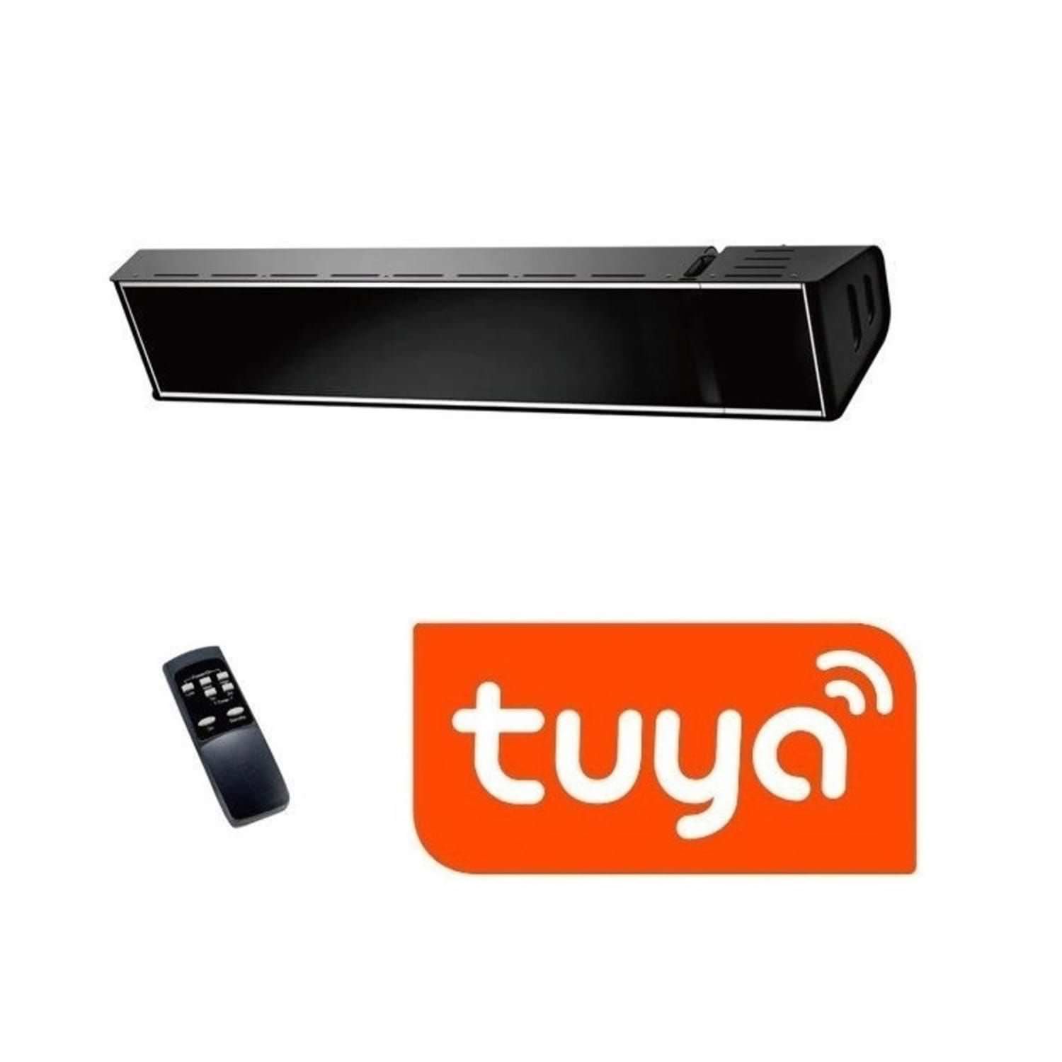 Sined Vetro Nero 2000 Wifi stufa infrarossi 2000W nera