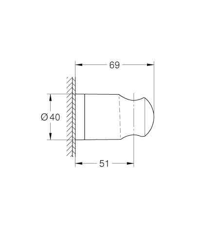 Grohe Vitalio 27958001 supporto doccia a parete da 20 kg