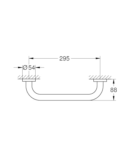 Grohe Start 411892430 Maniglione Bagno Nero Opaco 349 mm