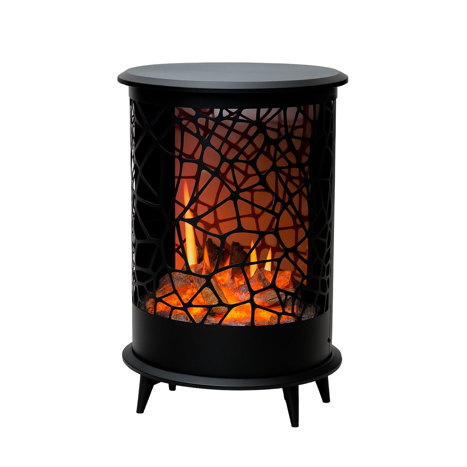 Sined Caminetto-Gardena caminetto elettrico nero 1500W