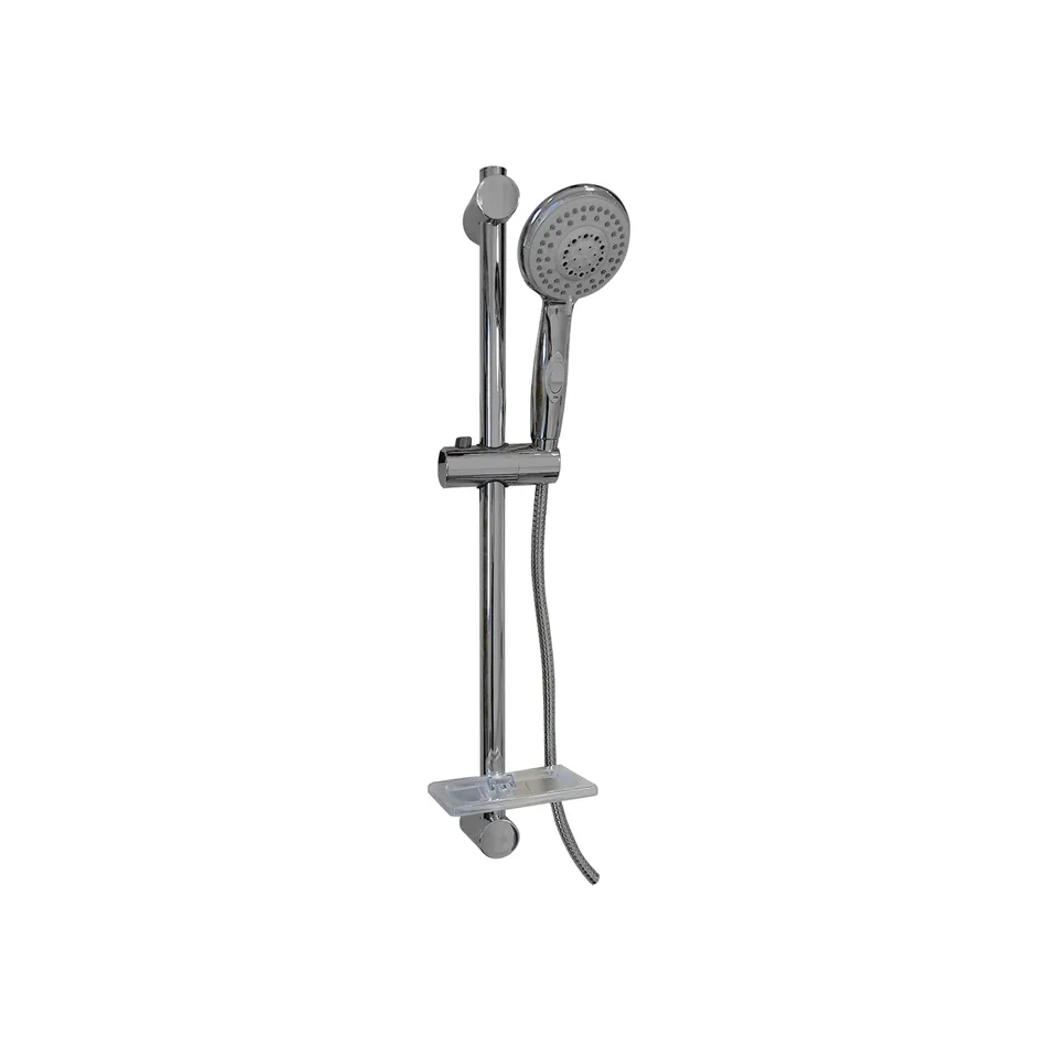 Fluxy saliscendi doccia 5 getti argento con flessibile 150 cm