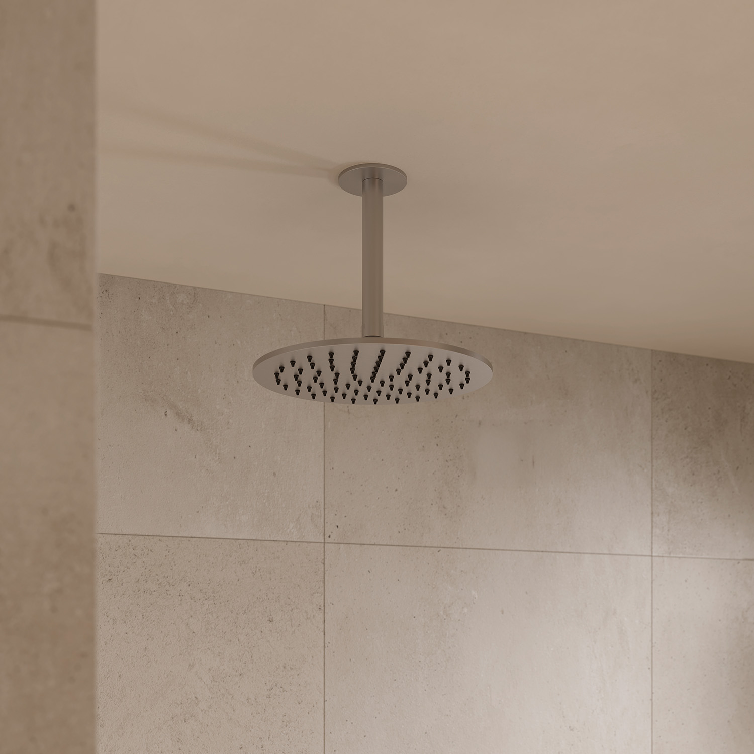 Sined Levante Corto 30 kit soffione a soffitto 30 cm inox 316L