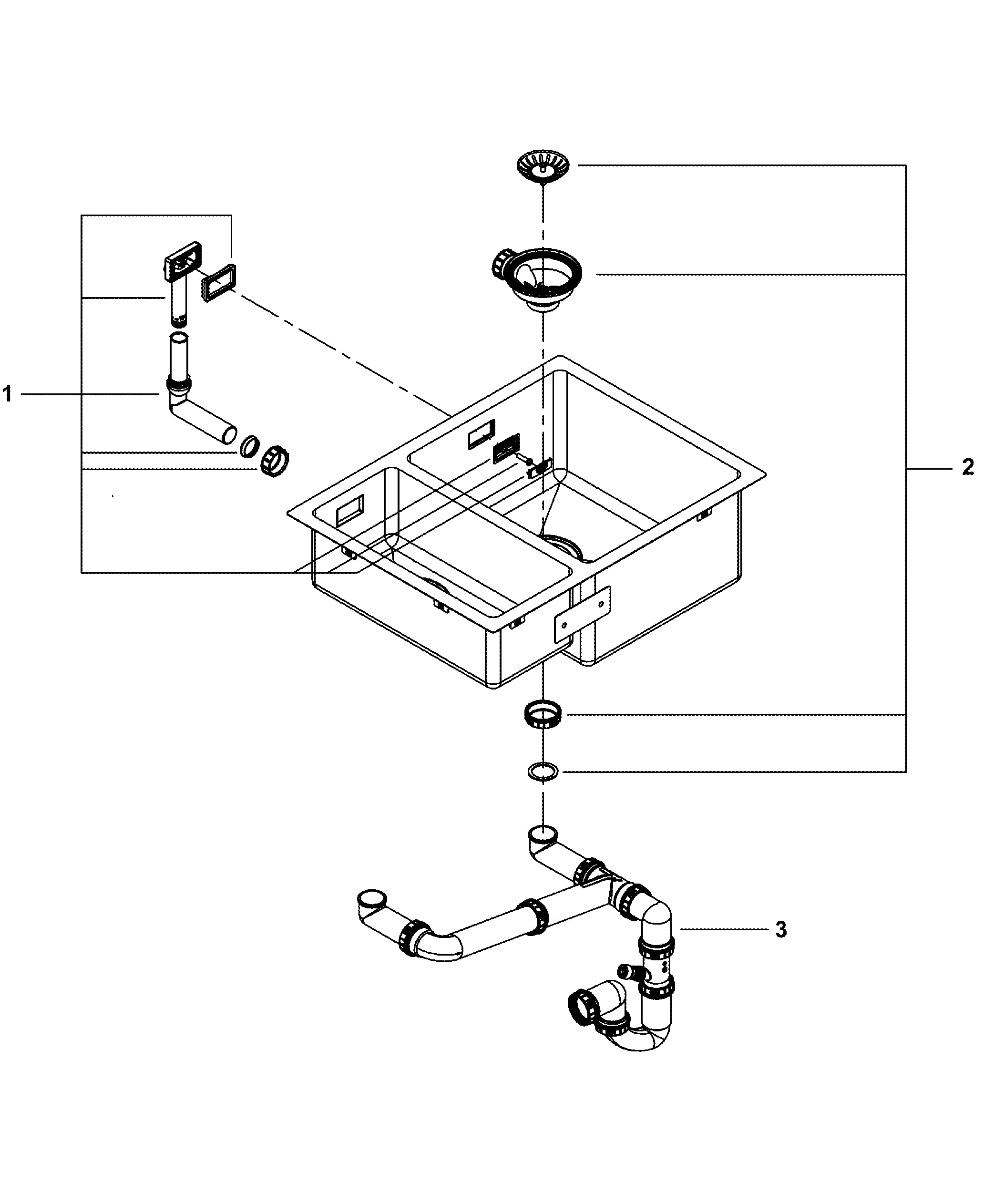 Grohe K700U 31576SD1 Lavello Cucina Acciaio 1 Vasca e Mezzo