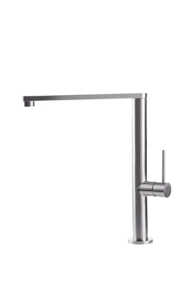 Tubico Kitchen River miscelatore lavello canna piatta inox