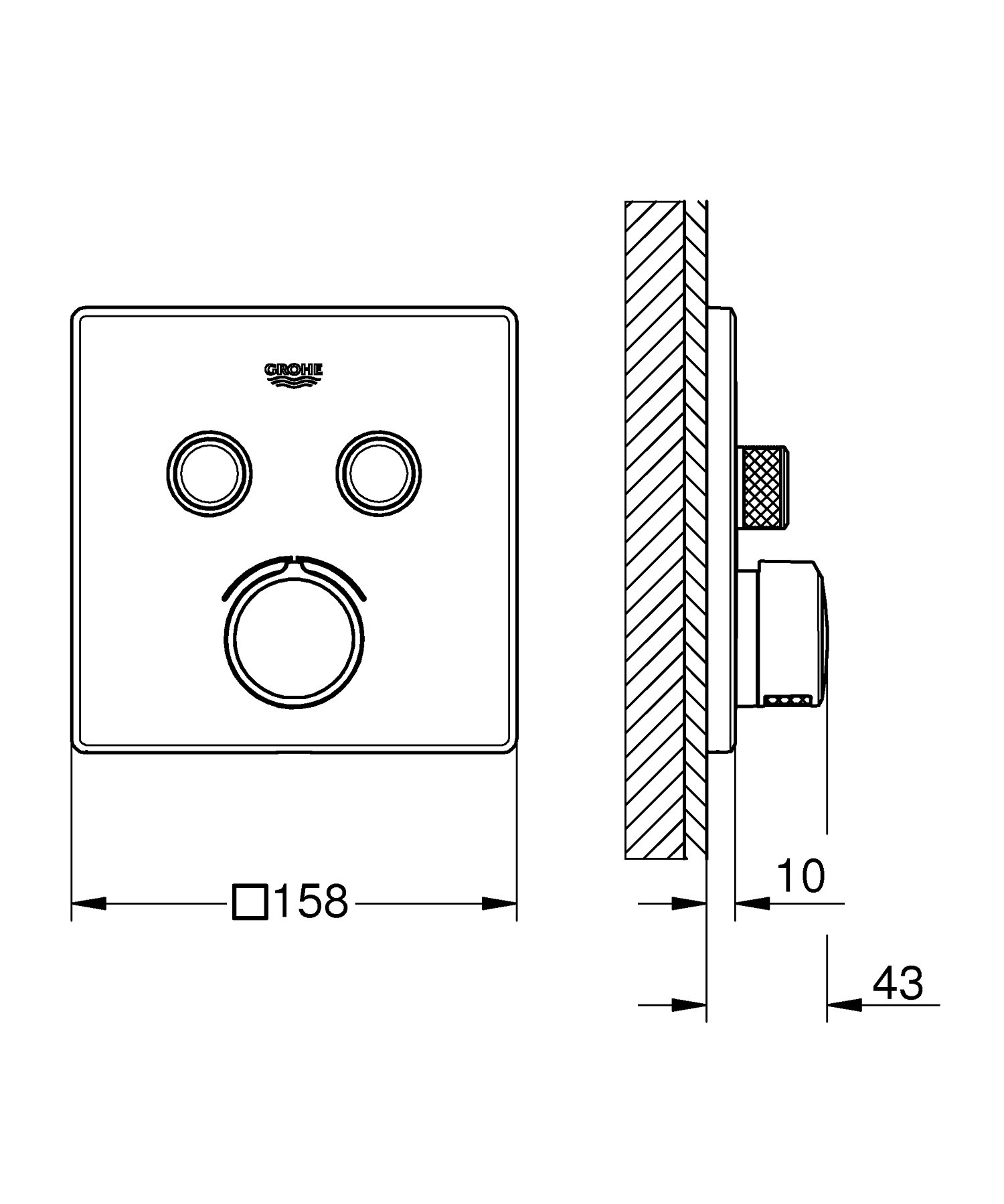 GROHE Grohtherm 29148000 Miscelatore Incasso 2 Vie Cromo