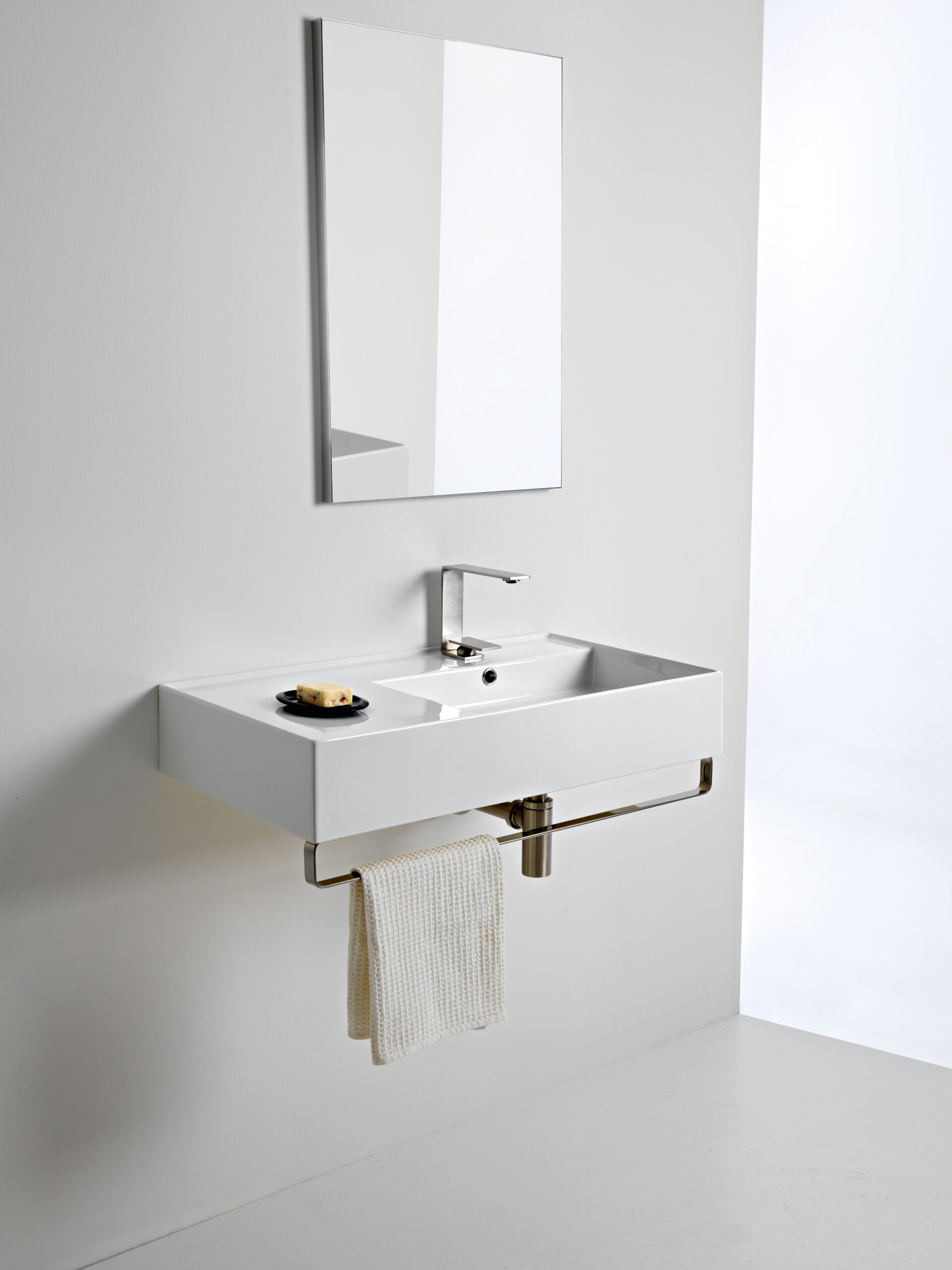 Scarabeo Teorema 2.0 80 Shelf SX lavabo sospeso 101x46