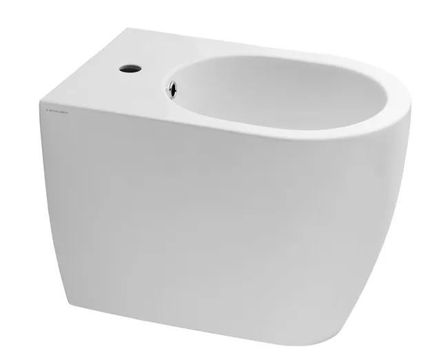 Scarabeo Glam Moon bidet a terra in ceramica bianco