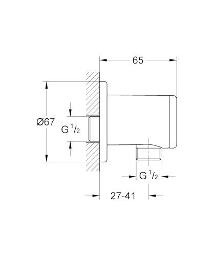 GROHE Vitalio 26963001 Presa Acqua a Muro Doccia Cromo