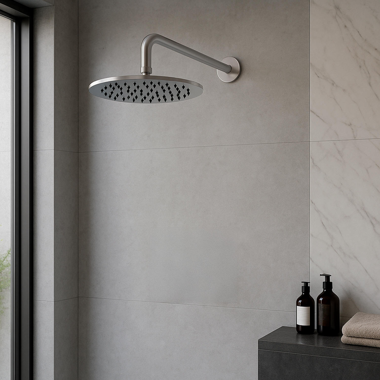 Sined Levante 30 kit soffione doccia a parete inox