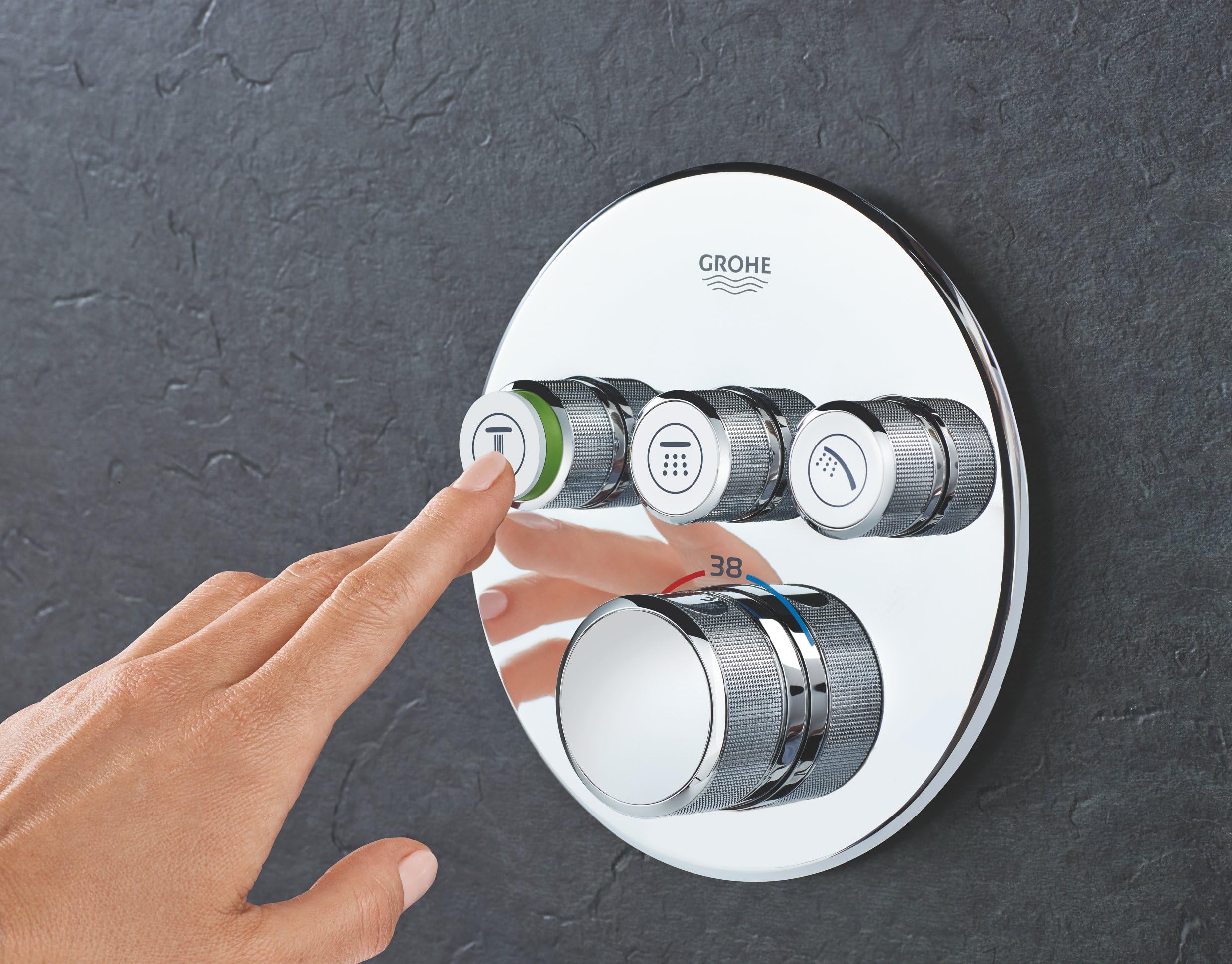 GROHE Grohtherm 29121000 Miscelatore Termostatico 3 Vie Cromo Rotondo