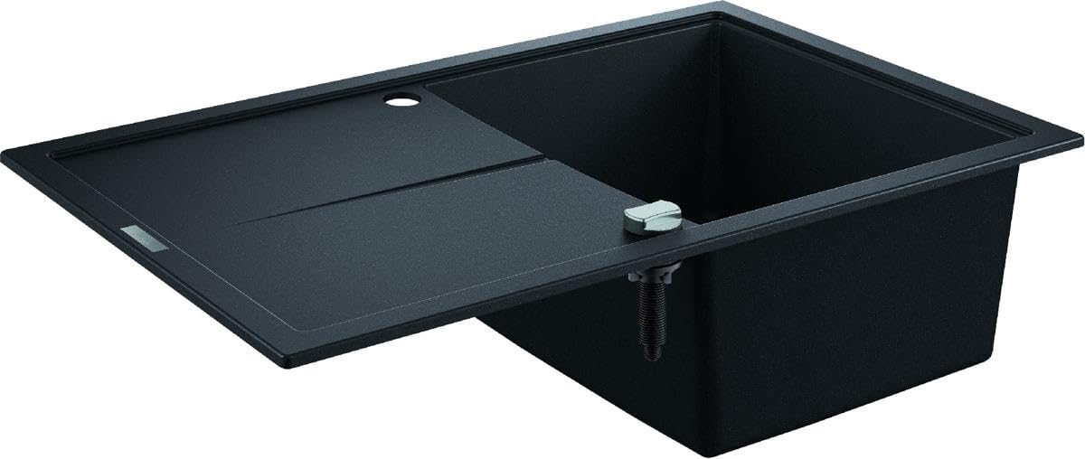 GROHE K400 Lavello Cucina Granito Nero 78x50 con Gocciolatoio