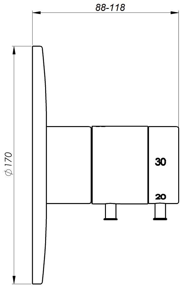 Schmiedl Diagonal GS04538U1 termostatico incasso