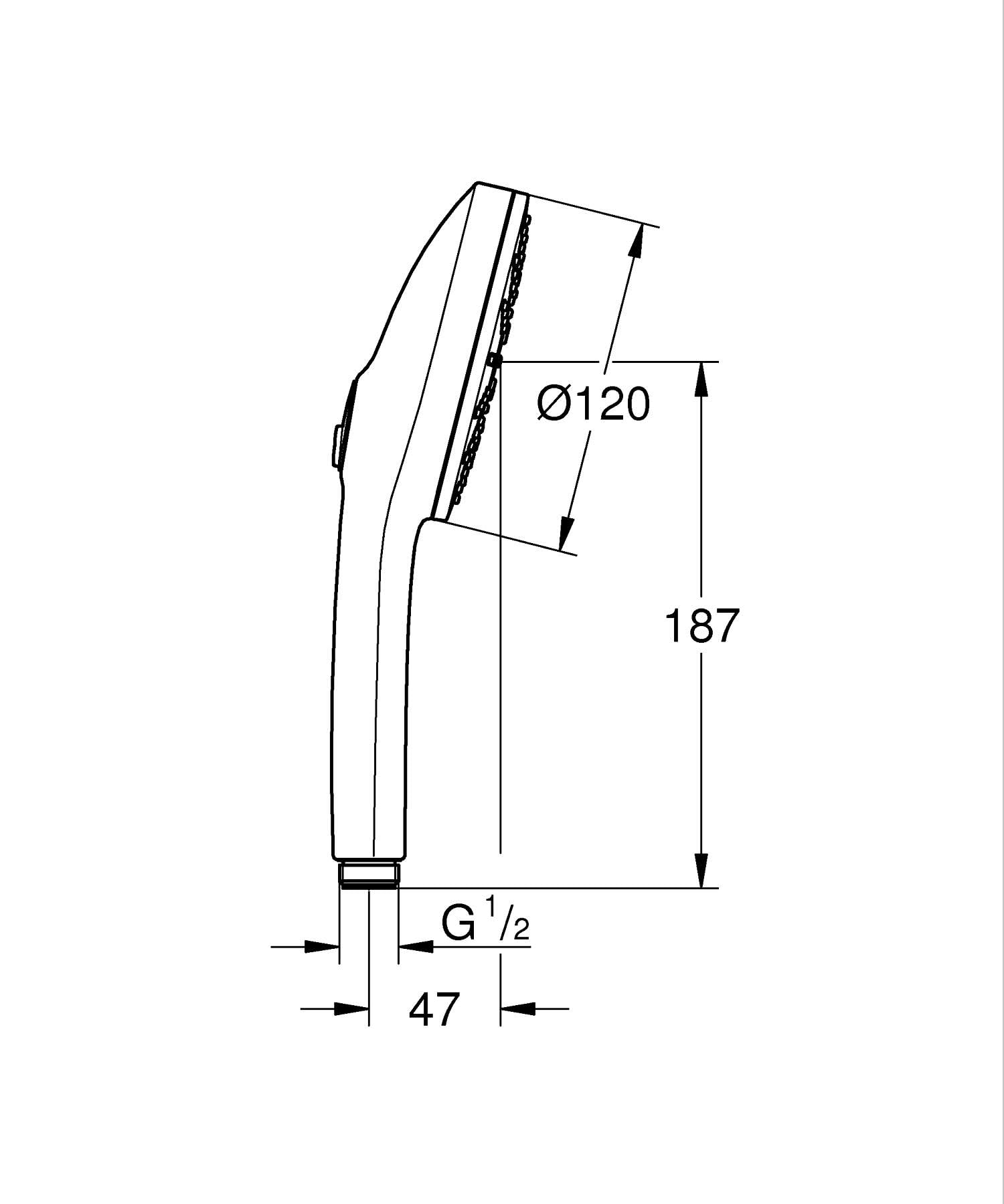Grohe Vitalio Joy+ 120 134864AL00 doccino antracite 3 getti
