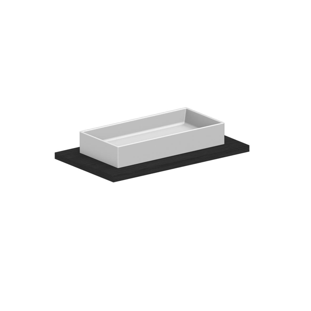 Scarabeo Teorema 2.0 80 lavabo appoggio rettangolare bianco