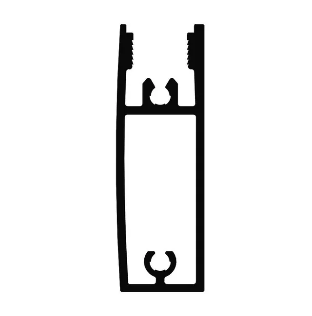 Vismaravetro 7200 6000 profilo traverso fisso argento satinato