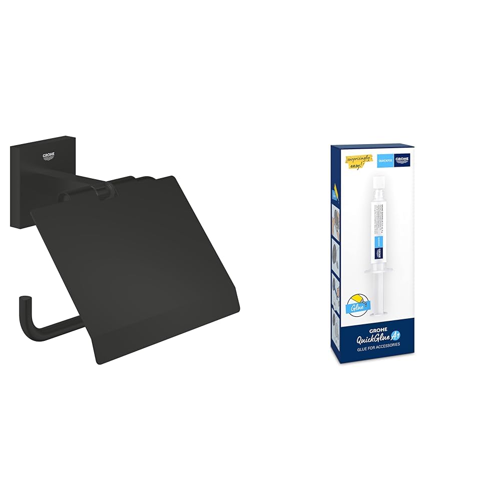 Grohe Start Cube 411022430 portarotolo nero opaco 111 mm