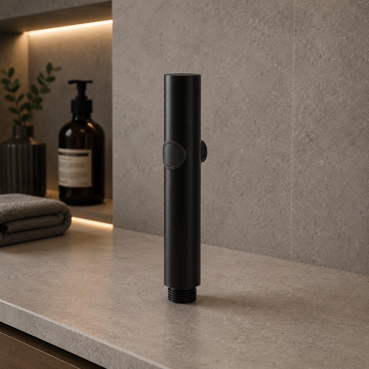 Sined Levante Nero doccetta bidet acciaio inox