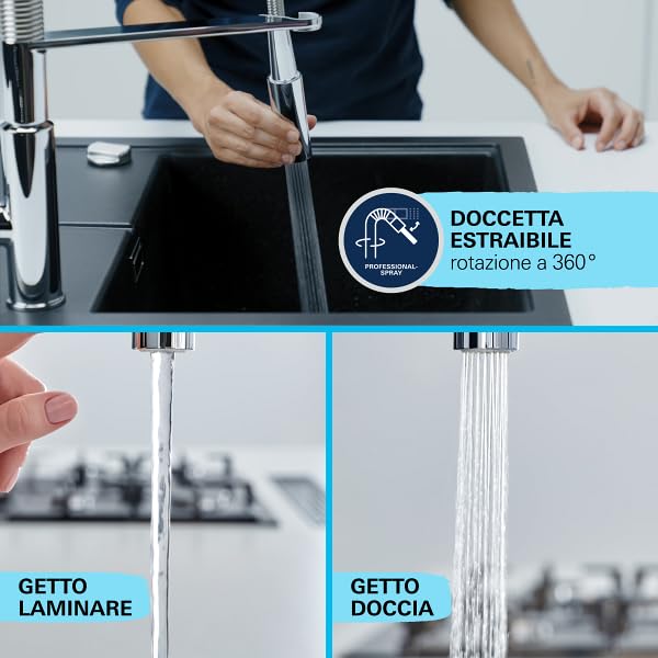 GROHE Get 30361000 Miscelatore Cucina Doccetta 2 Getti