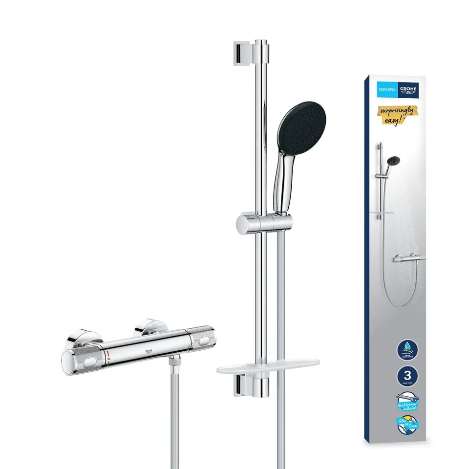 GROHE Precision Feel termostatico doccia set asta 60 cm 3 getti