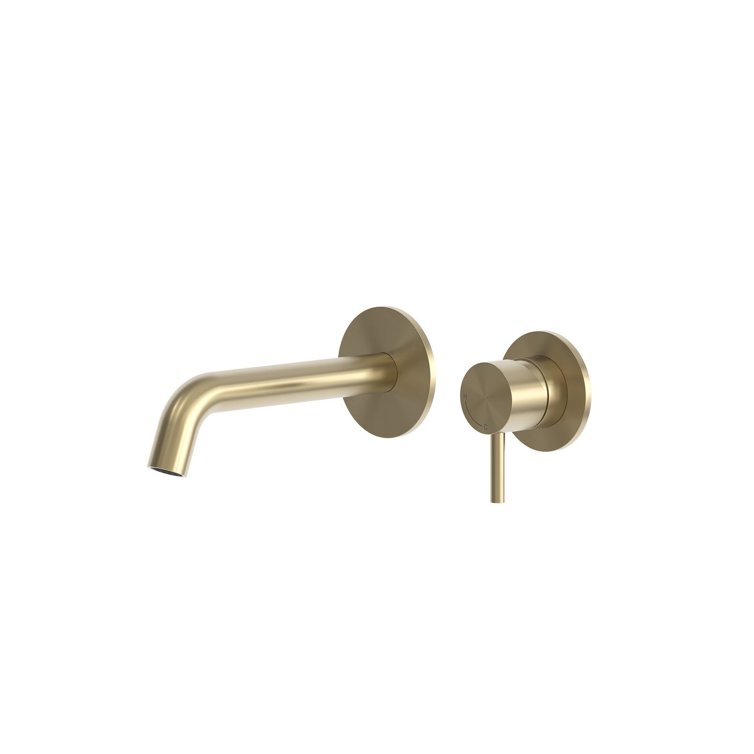 Sined Levante Parete Oro miscelatore lavabo a parete oro