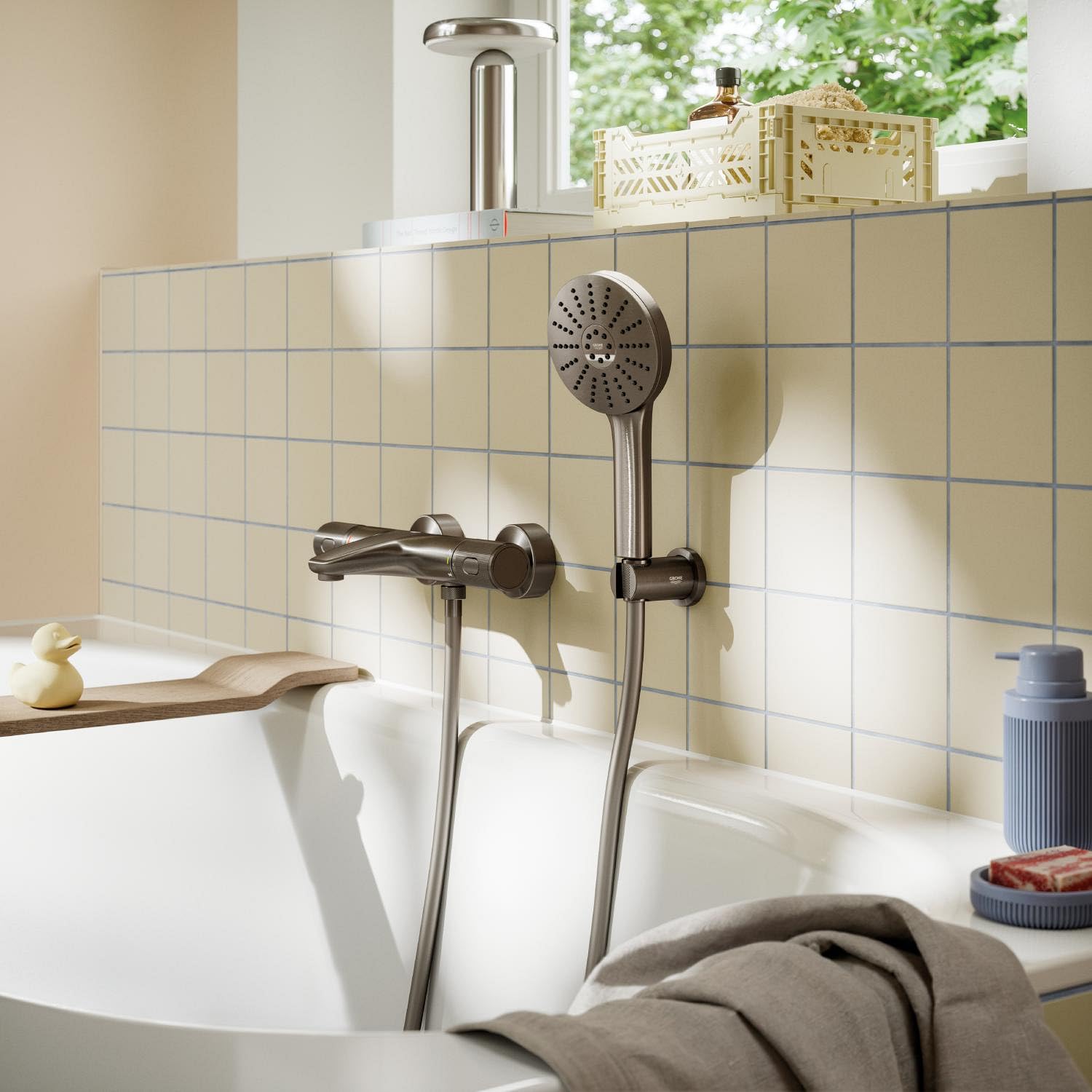 GROHE Vitalio Joy+ 120 134865AL00 set doccia antracite risparmio idrico