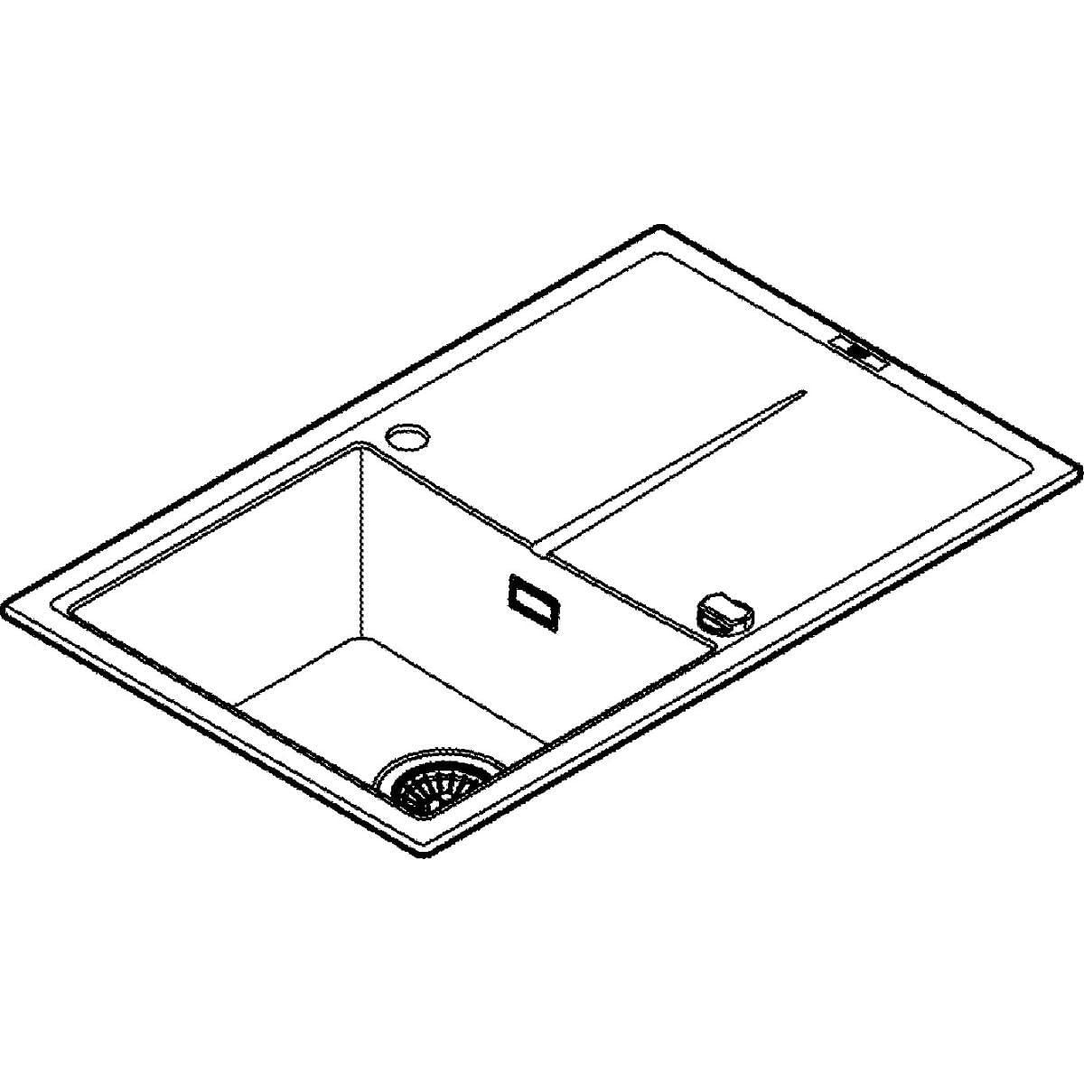GROHE K400 Lavello Cucina Granito Nero 78x50 con Gocciolatoio