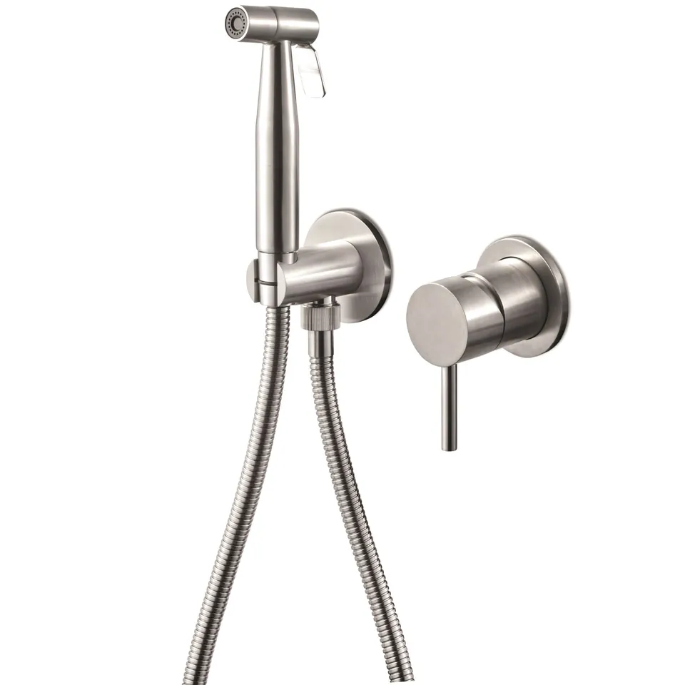 Tubico Colorado miscelatore bidet con doccino inox