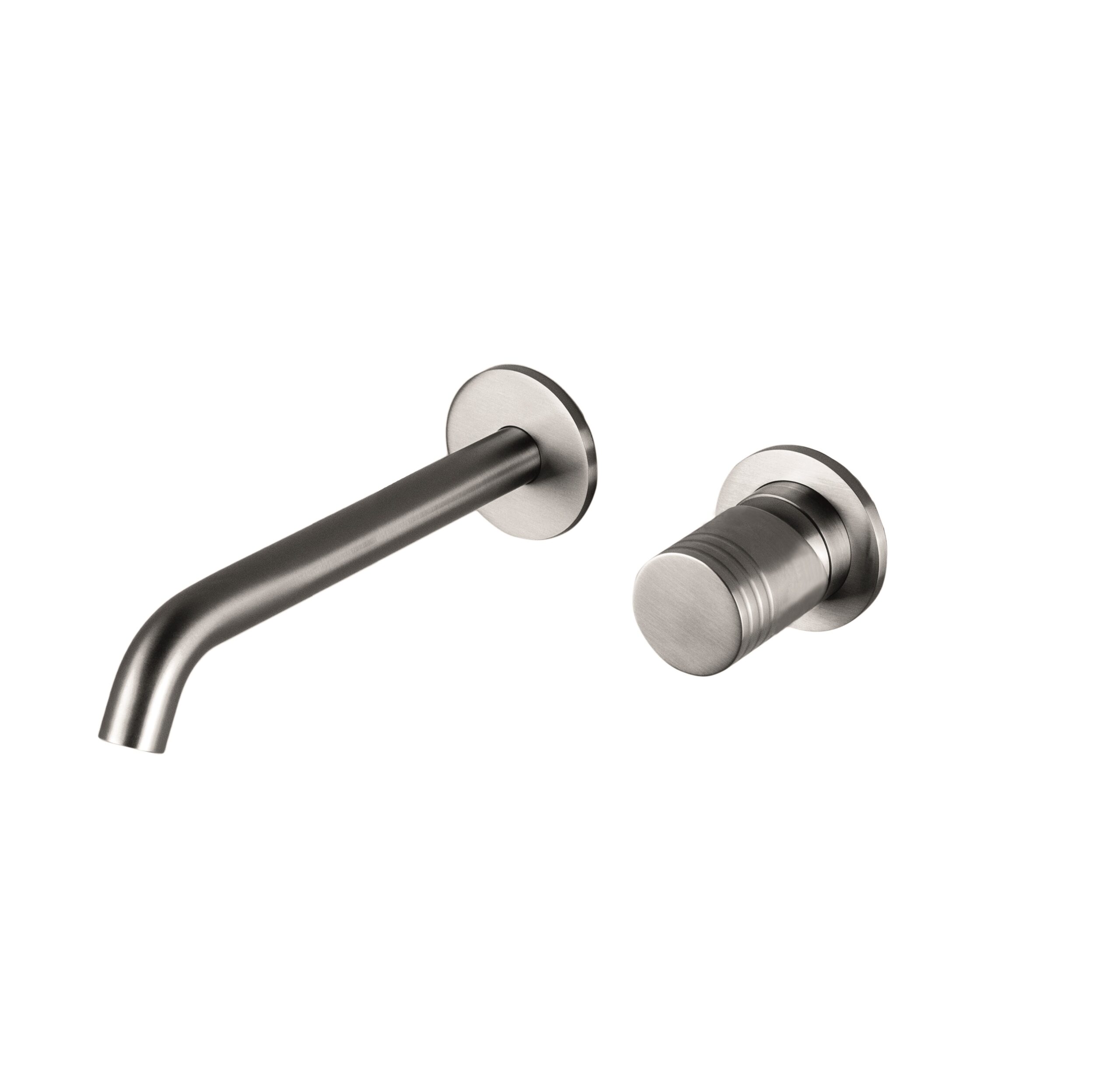 Tubico Loira miscelatore lavabo incasso bocca 21 cm inox