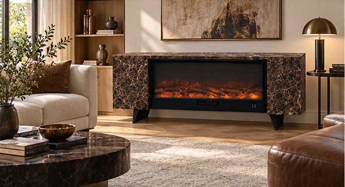 Sined Caminogres 108 Mobile Caminetto Emperador in Gres