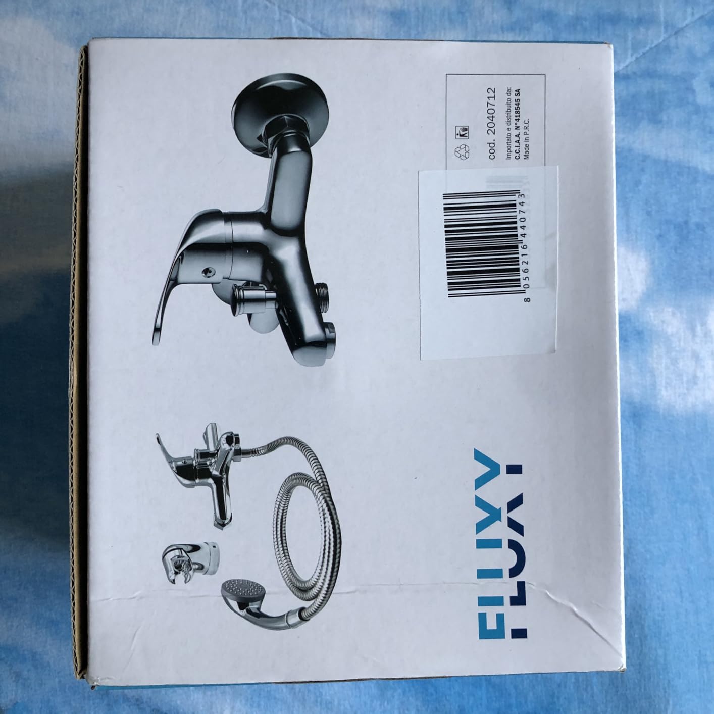 Fluxy monocomando vasca cromo con doccetta duplex