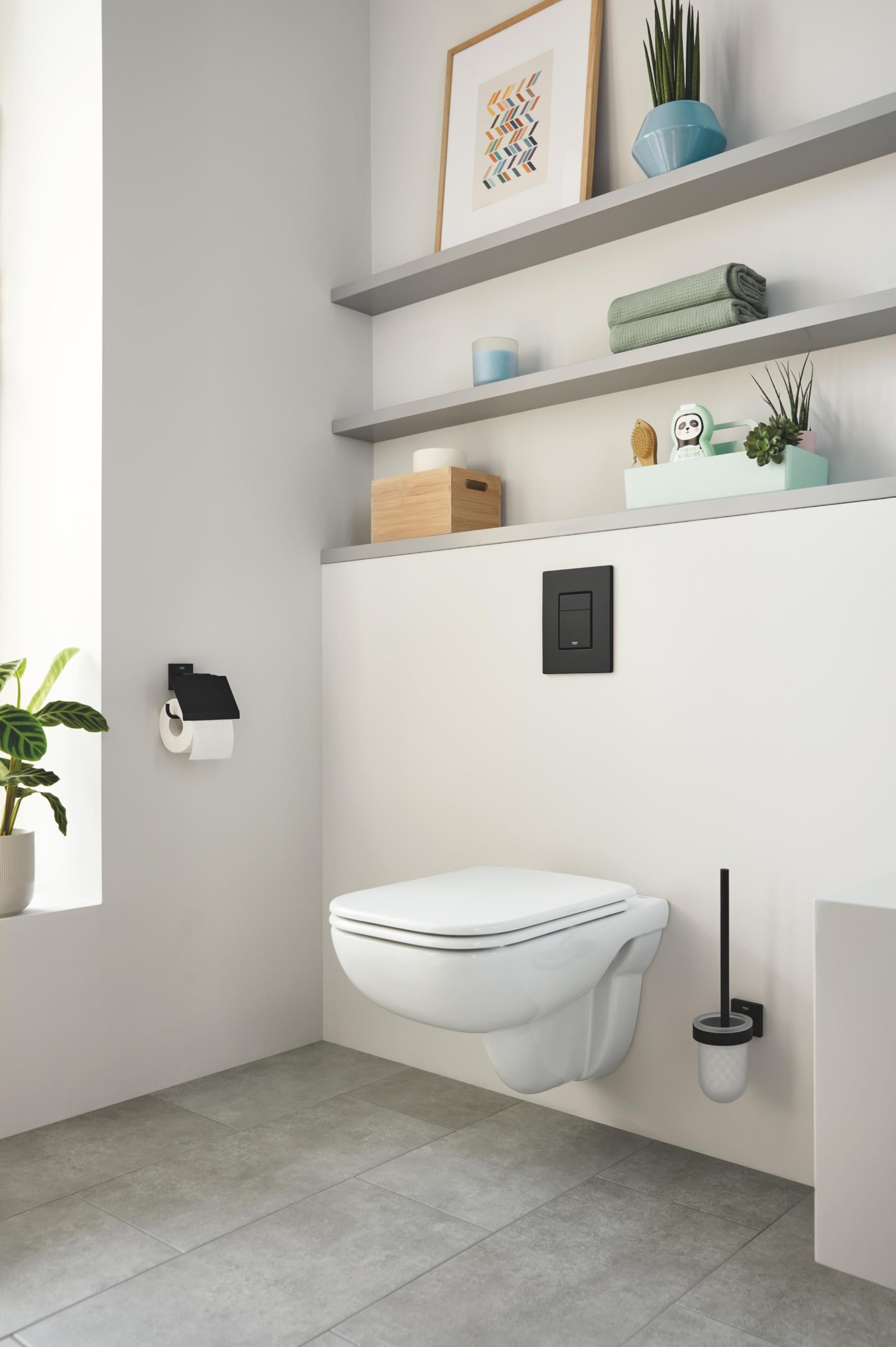 Grohe Start Cube 411022430 portarotolo nero opaco 111 mm
