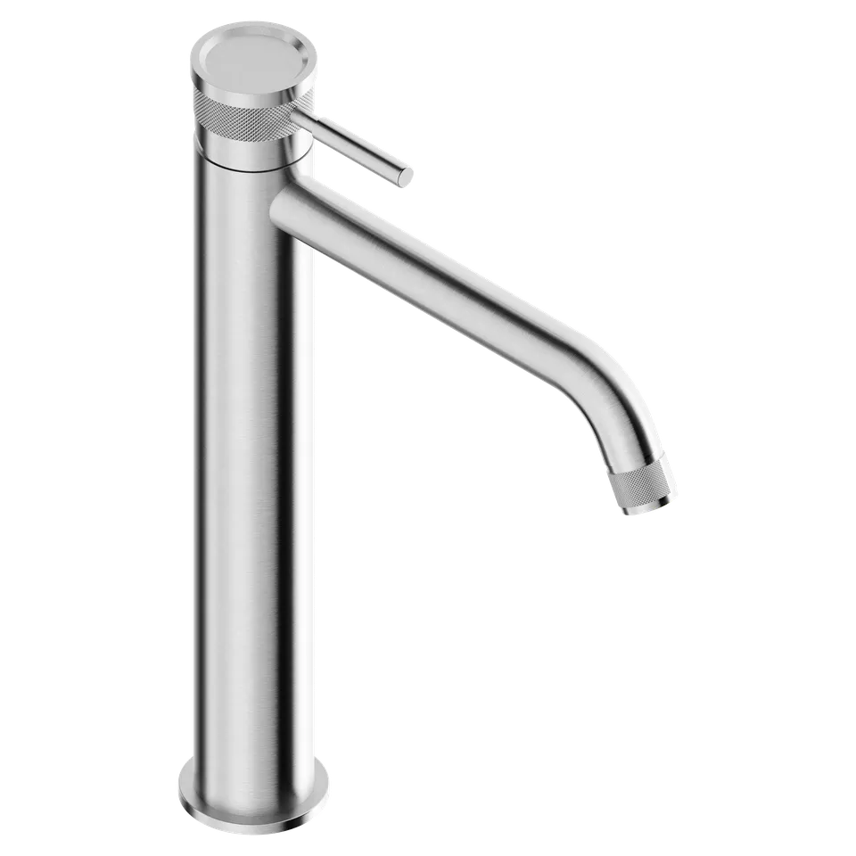 Tubico Volga miscelatore lavabo alto inox bocca 17 cm