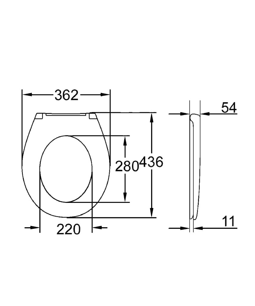 GROHE Bau Ceramic 39493000 copriwater bianco ammortizzato