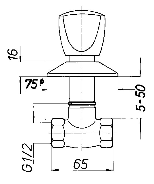 Schmiedl GS1572 Valvola da Incasso 1/2 con Maniglia Lunga