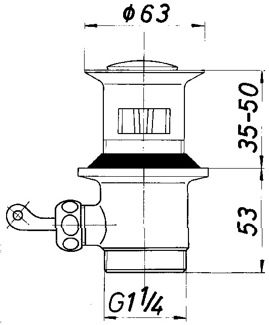 Schmiedl GS1052 piletta lavabo 1 1/4 con leva e troppopieno