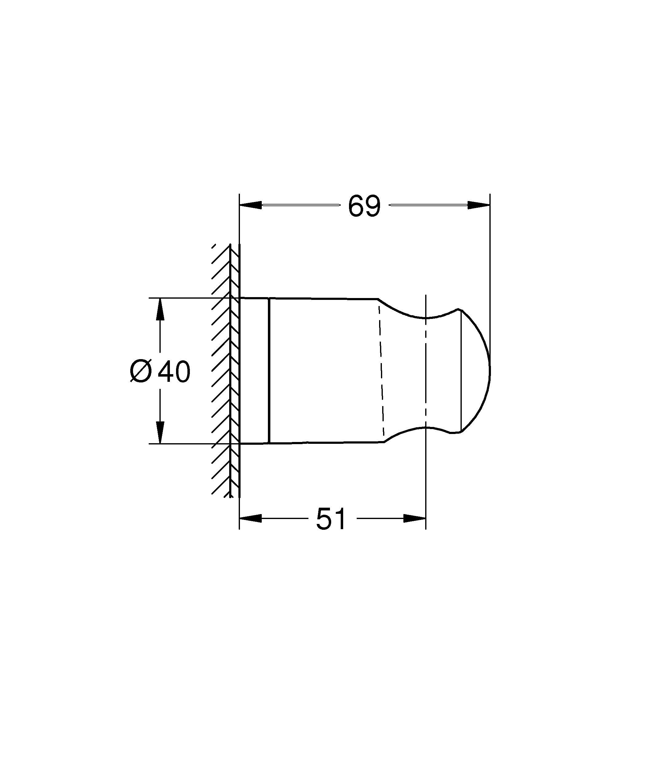 Grohe Vitalio 27958001 supporto doccia a parete da 20 kg