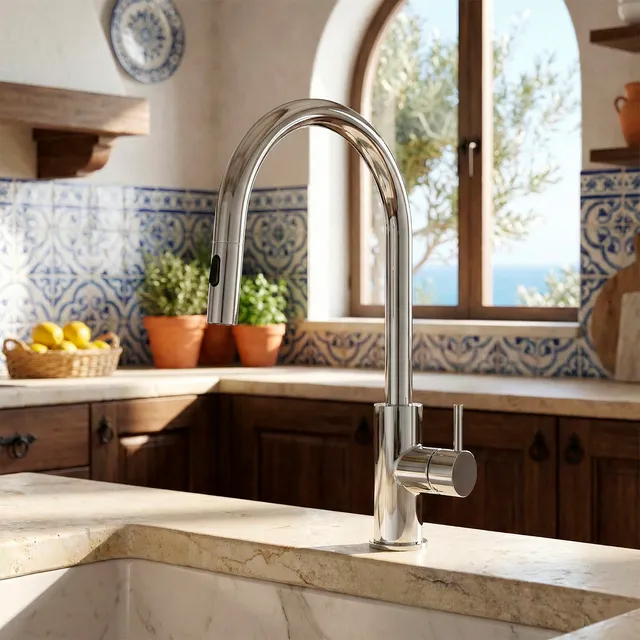Sined Levante rubinetto cucina estraibile inox satinato