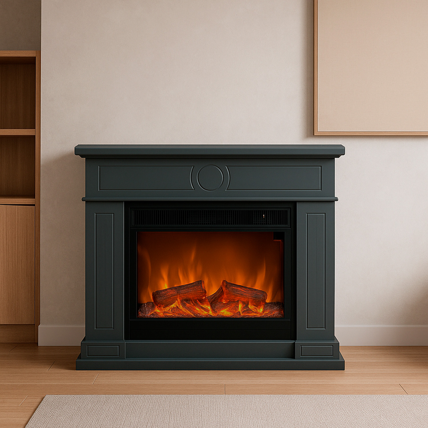 Sined Lipari XXL camino elettrico grigio 1500W