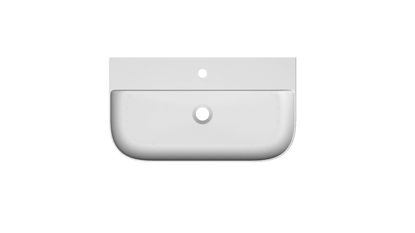 Scarabeo Glam 75/S lavabo 75x42 cm bianco ceramica