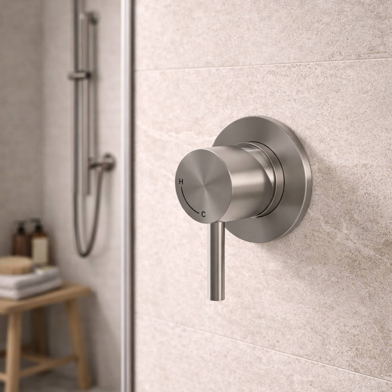 Sined Levante miscelatore a muro inox satinato 316L