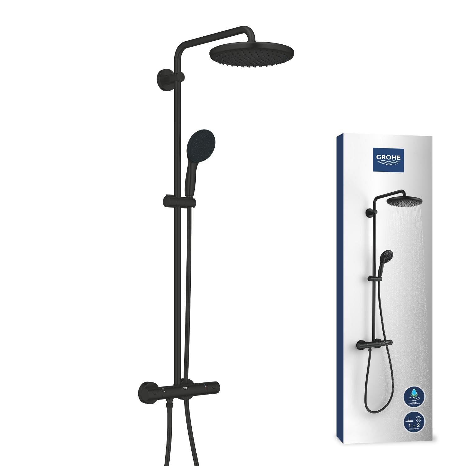 GROHE Vitalio Start System 250 colonna doccia nero opaco