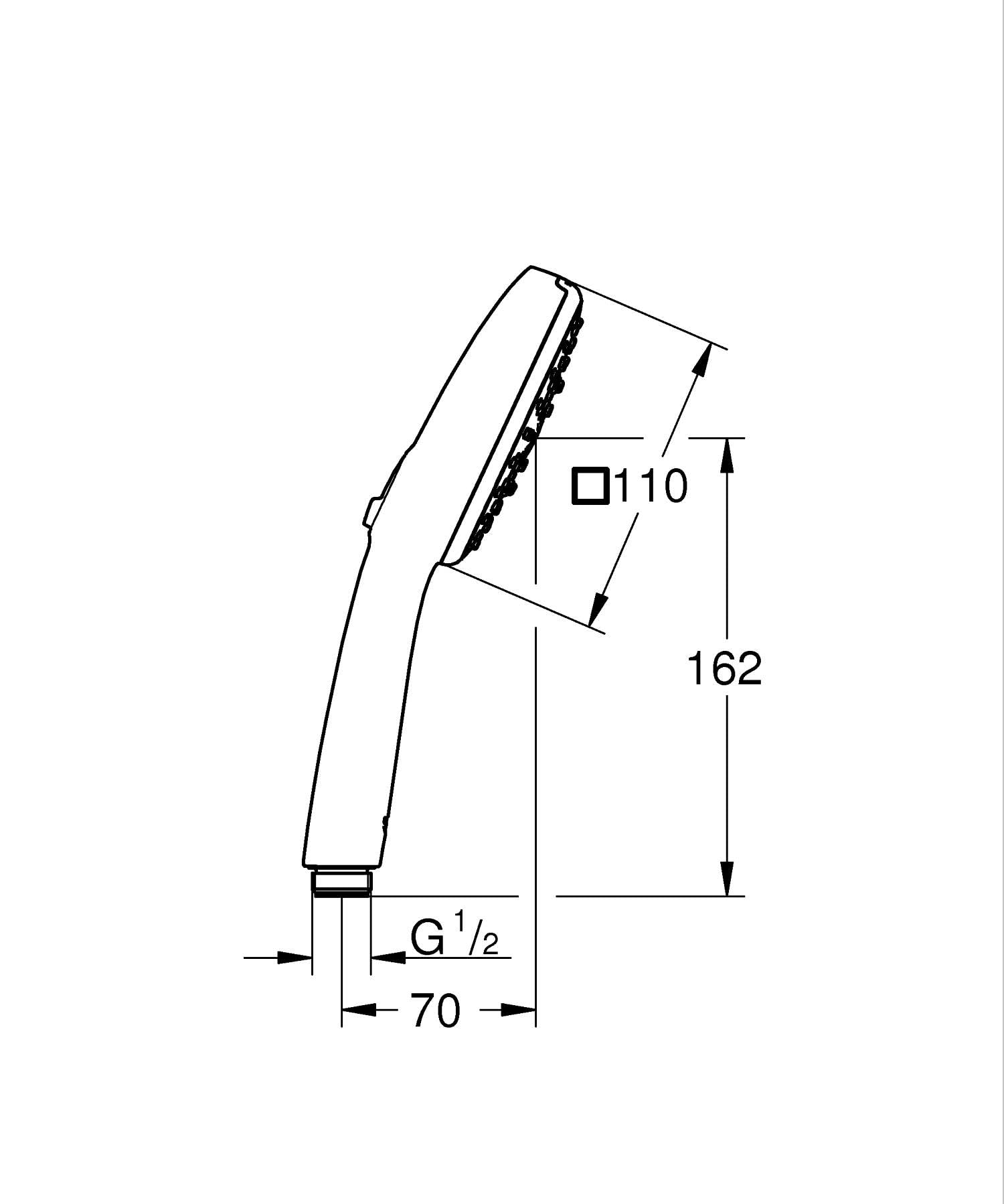 Grohe Vitalio Comfort 26092001 doccetta 3 getti cromo