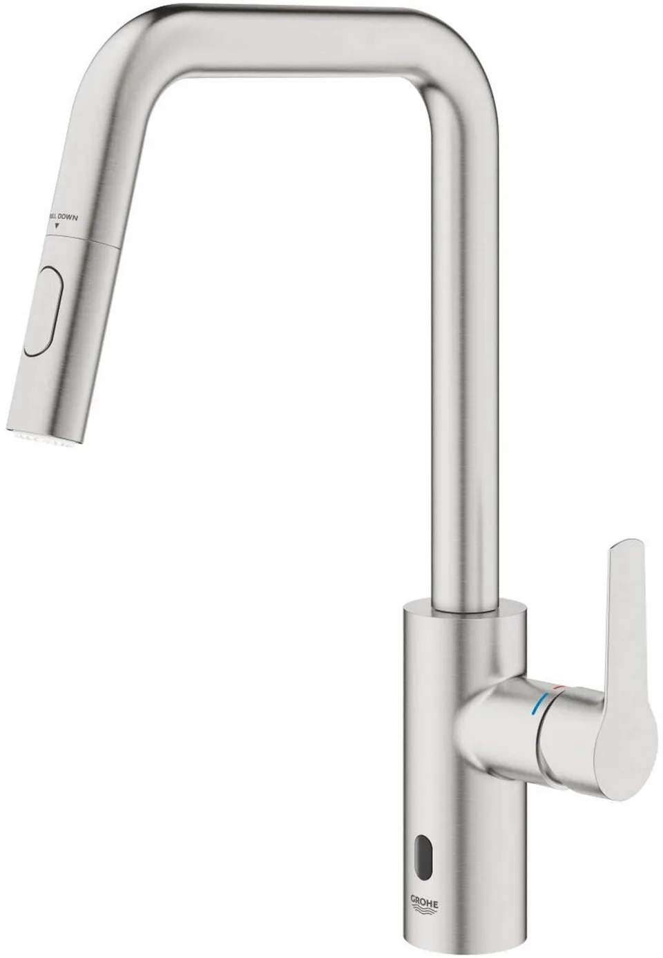 GROHE Start miscelatore cucina ibrido sensore cromo spazzolato