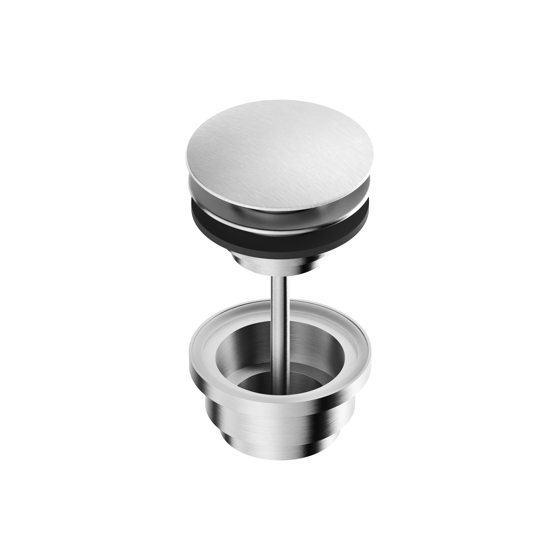 Tubico Loira scarico lavabo click-clack inox G1 1/4