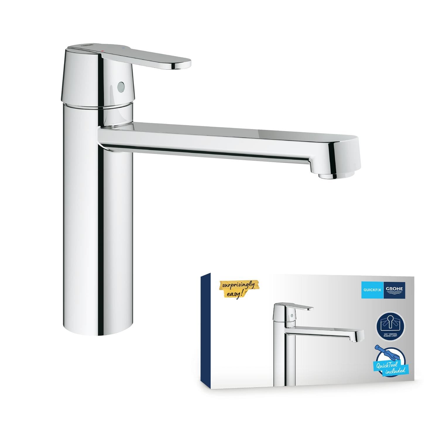 Grohe Eurocube Get 30196000 miscelatore cucina cromo